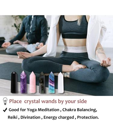 Xiannvxi Fluorite Healing Crystals - Natural Hexagonal Tower Stones for Meditation & Energy Therapy | 2 Inches - Buy Online on GoSupps.com