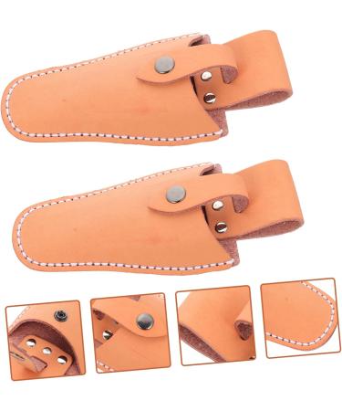 Vintorky Garden Shear Belt Holster Case - Leather Pocket for Garden Tools & Hairdressing Scissors - 21x9.5x5cm - Durable Stylish Orange - Buy Online on GoSupps.com