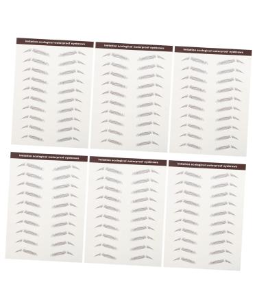 FOMIYES 12 Pcs Eyebrow Stickers Black Stickers Grooming Shaping Eyebrow Sticker Eyebrow Transfer Stickers 6d 1 count (Pack of 1) Brownx2pcs