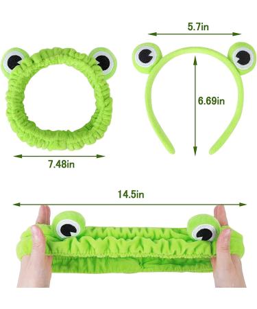 Lyspace Funny Frog Head Wrap Hair Band Green Frog Eye Spa Headband Makeup Headband Elastic Head Band St. Patrick's Day Hair Accessories for Face Washing Shower Sports Yoga Beauty Skincare One Size - Buy Online on GoSupps.com