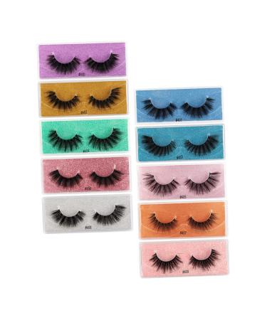 FRCOLOR 10 Pairs False Eyelashes Eyelash Lash Cosmetics Make up Accessories Girls' Accessories Makeup Accessories Trendy Makeup Beauty Makeup Eyelashes Princess Style Imitation 3d