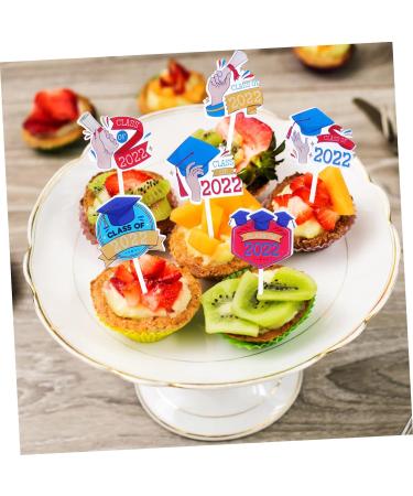 CHILDWEET 7pcs Graduation Season Card Paper Cups Decor Congrats Food Toothpick 2022 Dessert Picks Graduation Cupcake Topper Party Supplies Cake Picks Cake Insert Topper Acrylic Cake Supplies - Buy Online on GoSupps.com