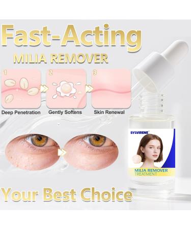 Sylvirene Milia Remover Treatment Serum 40ml Milia Removal for Eyes & Face Milia Acne Serum Fat Granule Clearing Skin Essence - Buy Online on GoSupps.com