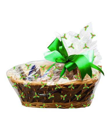 Anniversary House Holly Cello Basket Bags with Twist Ties M565