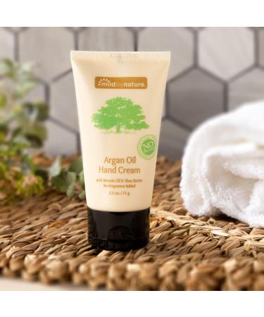 Mild by Nature Argan Oil Hand Cream with Avocado Oil Marula Oil Acai Goji & Shea Butter pH-Balanced Unscented 2.5 oz (71 g) - Buy Online on GoSupps.com