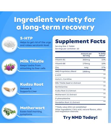 Alcohol Cravings Reducer - Liver Detox & Support Supplements with Milk Thistle, Dandelion Root & Kudzu - 8 Packs x 10 Count - Buy Online on GoSupps.com