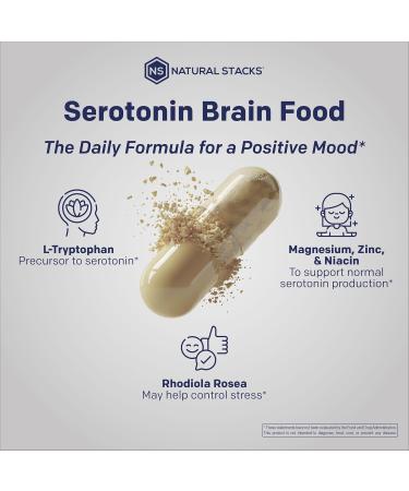 NATURAL STACKS Serotonin & GABA Brain Food Bundle - Supports a Positive Mood & Calmness* - 120 Total Capsules - Buy Online on GoSupps.com