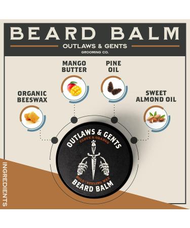 Outlaws & Gents Orange Vanilla Beard Balm | All-Natural Beard Care for Men | Condition Style & Reduce Itchiness - Buy Online on GoSupps.com