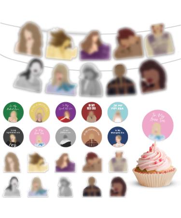 21PCS Taylo Birthday Decorations Taylo Cake Toppers Birthday Party Cake Topper Tayl Themed Decorations Birthday Party Celebrate Supplies