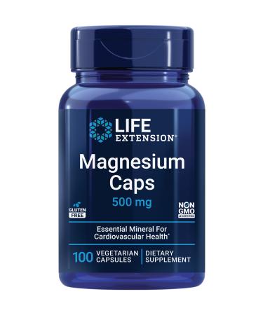 Life Extension Magnesium 100mg and 500mg Capsules - Heart Health Bone Health Immune Support