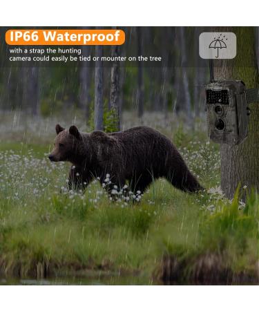 Follow WLAN Wild Camera 24MP 1296P - Wireless Night Vision 23m Range IP66 Waterproof 0.3s Trigger Speed for Wildlife Tracking - Buy Online on GoSupps.com