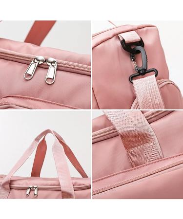 Suruid Travel Duffel Bag with Shoes Compartment - Pink Gym Bag for Men and Women - Buy Online on GoSupps.com