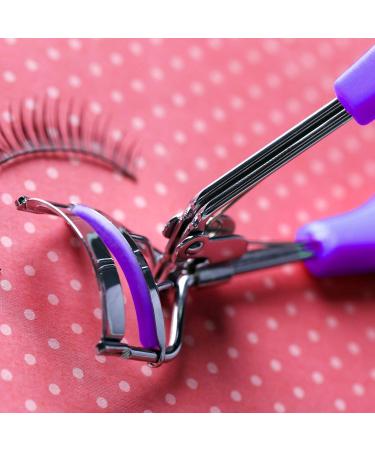 Silicone Eyelash Curler Refill Pads - 24 Purple Replacement Pads with Storage Box - Buy Online on GoSupps.com