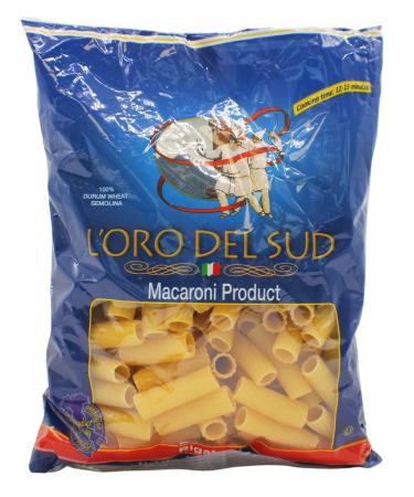Rigatoni, Italian Pasta, Premium Quality Product of Italy (10 pack x 16 Oz) Non GMO, Vegan, Kosher Certified by L'Oro del Sud.