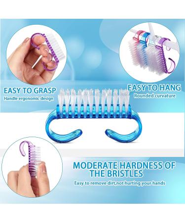 200 Pcs Handle Grip Nail Brush - Fingernail Cleaning Scrubber for Men Women - Pedicure Tool in 4 Colors - Buy Online on GoSupps.com