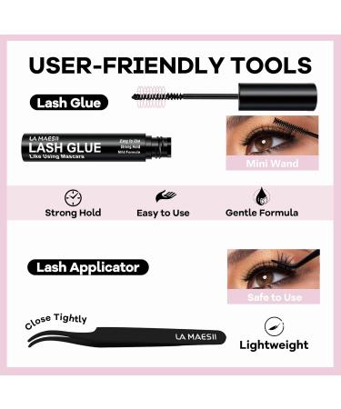 DIY Lash Extension Kit - 30D Cluster Eyelash Extensions | 10-16mm Faux Mink Lashes with Glue & Applicator - Reusable & Soft Thin Band - Buy Online on GoSupps.com