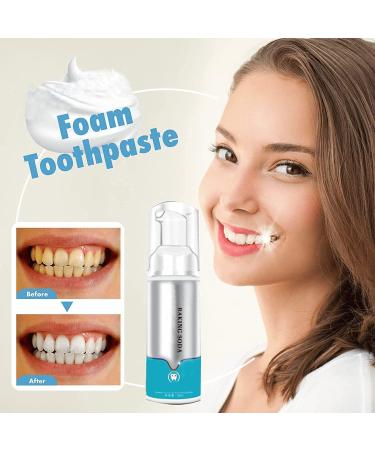Fluoride-Free Whitening Toothpaste Foam - 3PCS Mousse Cleansing & Stain Removal with Baking Soda | 60ml - Buy Online on GoSupps.com