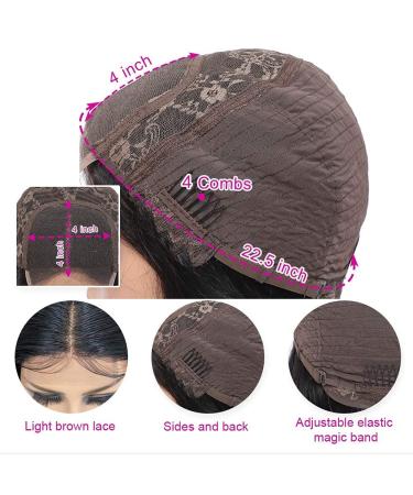 4x4 HD Transparent Lace Front Bob Wig Human Hair | Brazilian Virgin Straight Lace Frontal Wigs for Black Women | 150% Density Natural Color 12 Inch - Buy Online on GoSupps.com