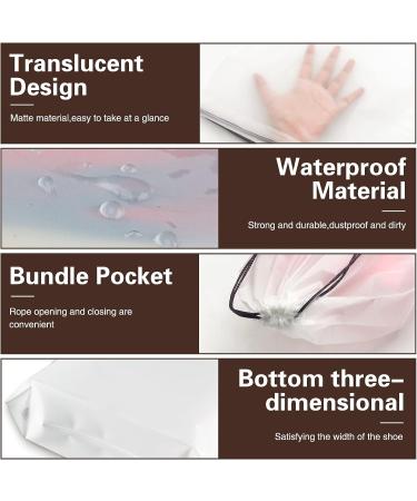 50 Pcs Translucent Travel Shoe Bags - Large Clear Shoe Storage Organizers for Men and Women - Buy Online on GoSupps.com