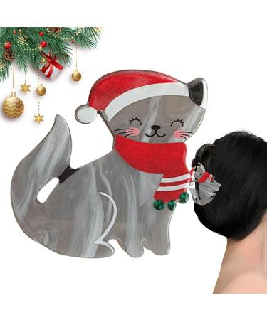 Cat Hair Clips for Girls - Cat Shaped Claw Barrette with Strong Hold No Pull | Long Hair Hairpin Hair Accessories for Shopping Outgoing Travel Parties Dating Shakven Gray - Buy Online on GoSupps.com