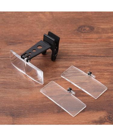 VENEKA 1 Set 1.5X/2.5X/3.5X Magnifying Glass Optical Instruments Folding Clip on Eyeglass Loupe with 3 Acrylic Lens 85x30mm - Buy Online on GoSupps.com