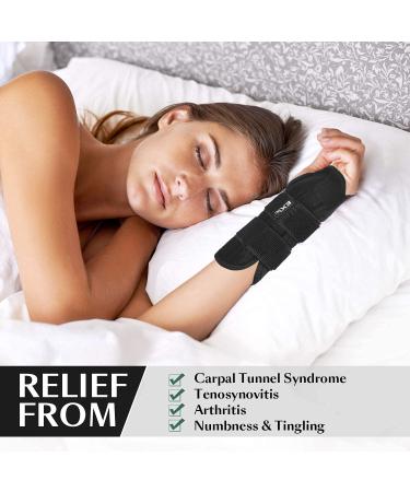 HeyBrace Adjustable Wrist Support Brace for Carpal Tunnel - Removable Metal Splint - Relieve Wrist Pain - Left Hand Size L - Buy Online on GoSupps.com