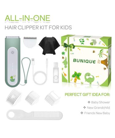 Bunique Ultra-Silent Hair Clipper Kit for Kids - Safe & Quiet Baby Trimmer with Extra Blade - Waterproof - Ideal for Infants, Toddler Boys, Children with Autism - Gift-ready Box - Buy Online on GoSupps.com