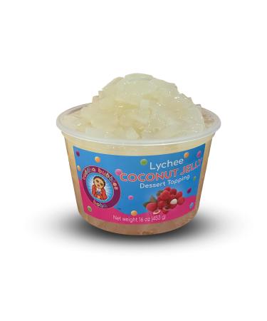 Lychee Fruit Coconut Jelly Dessert Topping by Buddha Bubbles Boba (Lychee Jelly) - Buy Online on GoSupps.com