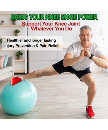 KEKING Knee Compression Sleeves - Premium Support for Joint Pain, Arthritis Relief, and Injury Recovery - Ideal for Meniscus Tears, Swelling, ACL, MCL, Workout, Running, and Sports - Beige, Size Medium - Buy Online on GoSupps.com
