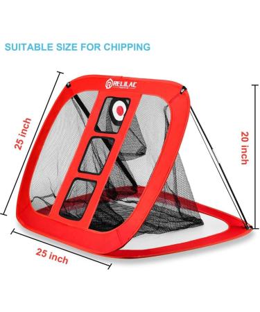 RELILAC Pop Up Golf Chipping Net - Indoor/Outdoor Target for Backyard Practice - Perfect Gift for Golfers - Red - Buy Online on GoSupps.com