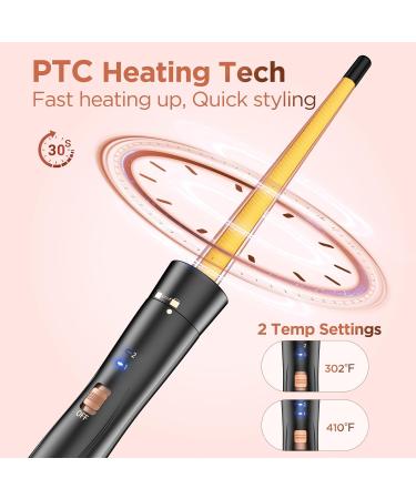 5 in 1 Wand Curling Iron Set - Kinked Curls Flat Iron & 3 Ceramic Barrels - Fast Heat Rose Gold Hair Waver Curler - Buy Online on GoSupps.com