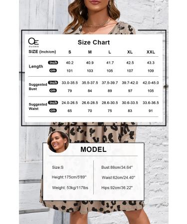 OUGES Women's Spring Casual Midi Dress - Long Sleeve V-Neck Floral Wrap Dress with Pockets - Buy Online on GoSupps.com