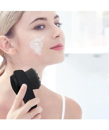 Face Scrubber - Comfortable Face Wash Brush - 2 in 1 Facial Tool Soft Bamboo Charcoal Bristles with Lid for Cleaning Deep Pore Coatuiyo - Buy Online on GoSupps.com