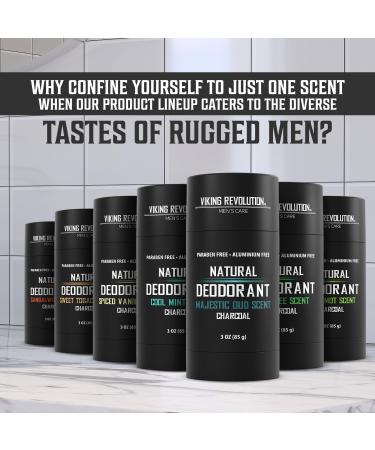 Viking Revolution Majestic Oud Deodorant for Men - Natural Deodorant for Men Charcoal Deodorant Men with Shea Butter Coconut Oil Baking Soda Beeswax - Mens Deodorant Aluminum Free (3oz) Majectic Oud 3 Ounce (Pack of 1) - Buy Online on GoSupps.com