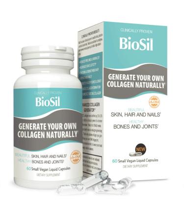 BioSil by Natural Factors Advanced Collagen Generator 60 Small Vegan Liquid Capsules