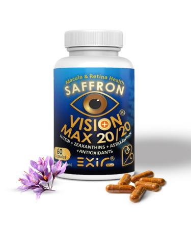 Eye Supplement | Astaxantin, Saffron, Lutein, Zeaxanthin | Supports General Eye Health, 60 Capsules 60 Count (Pack of 1)