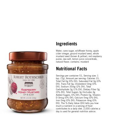 Robert Rothschild Farm Raspberry Honey Mustard Dip - Sweet & Tangy Sauce (12.5 oz) - Buy Online on GoSupps.com