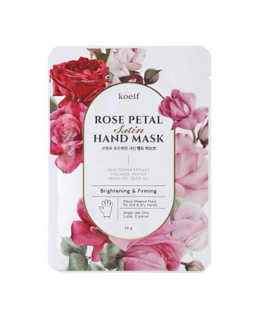 Petitfee Rose Petal Satin Hand Mask - Nourishing Single Use Treatment for Soft Hands - Buy Online on GoSupps.com