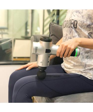 Awesafe Handheld Deep Tissue Percussion Massage Gun - Electric Body Massager for Pain Relief with 4 Speeds, LCD Screen, Quiet Motor, 5 Massage Heads - Buy Online on GoSupps.com