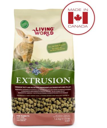 Living World Extrusion Rabbit Food (3-Pound) + Living World Rabbit Veggie Treat Sticks (4-Ounce) - Buy Online on GoSupps.com