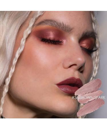 FOCALLURE Shimmer and Matte Cream Eyeshadow Stick Waterproof Eye Brightener Pencil in Brown Spark - Buy Online on GoSupps.com