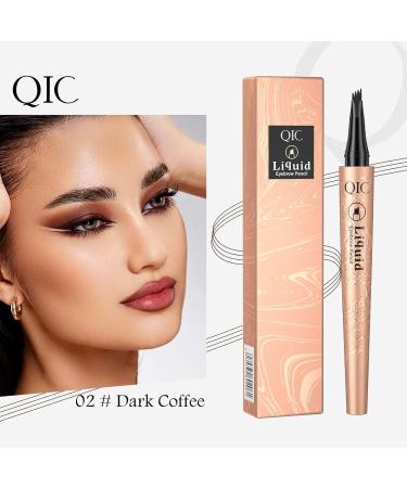 Microblading Eyebrow Pen - 2024 Upgrade 3D Waterproof Pencil for Natural Hair-Like Brows in Dark Brown - Long-Lasting & Easy Application - Buy Online on GoSupps.com