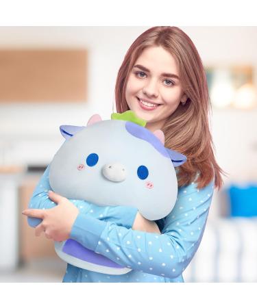 Mewaii 14'' Soft Painted Blueberry Cow Mushroom Pillow Stuffed Animal Plush - Cuddly Kids Plushie Toy 14 Inch - Buy Online on GoSupps.com