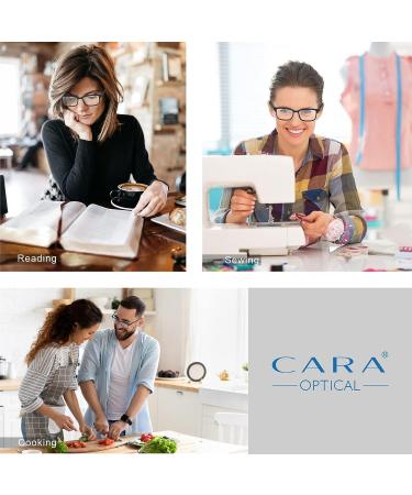 CARA 2 Pack Progressive Multifocus Reading Glasses | Blue Light Blocking Computer Readers | Flexible TR90 Frame | Workspace for Near Range (C1 2.00 Diopters) - Buy Online on GoSupps.com