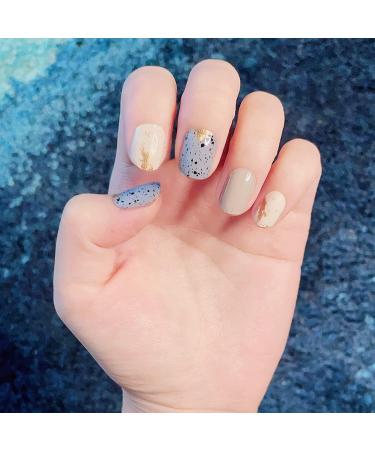 20PCS Semi Cured Gel Nail Strips | Full Cover Waterproof Nail Wrap Stickers | UV/LED Lamp Required | Colorful Bling Design - Buy Online on GoSupps.com