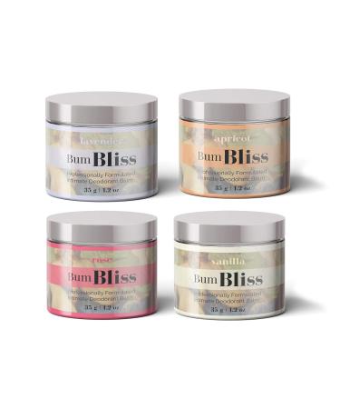 Bum Bliss Intimate Deodorant Balm -(Rose) Odor Neutralizer for your Bum Privates & Armpits - No Peroxide No Rinse Gentle Leave-In Formula that Works Instantly - For Fans of Comfort - Buy Online on GoSupps.com