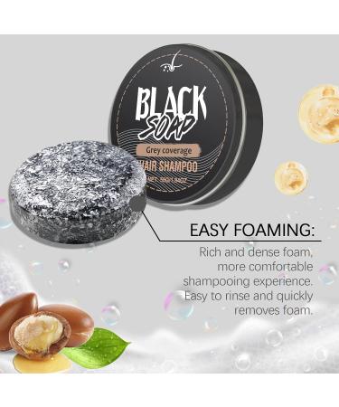 QPJUVC gray reverse soap natural black shampoo bar for gray hair care deep cleansing and moisture soap refreshes scalp and restores shiny hair 3 - Buy Online on GoSupps.com
