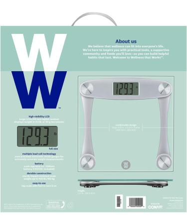Conair WW Digital Glass Bathroom Scale - 400 Lbs Capacity, Silver Frame - Buy Online on GoSupps.com
