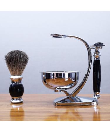 Premium Shaving Kit for Men - Double Edge Safety Razor Badger Hair Brush Blades & Stand - Ultimate Men's Grooming Tool Set - Buy Online on GoSupps.com