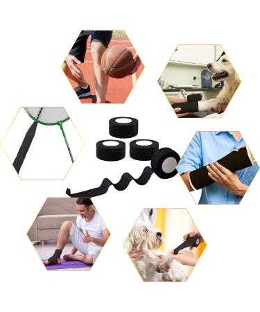 BQTQ 40 Rolls Cohesive Bandage Self Adherent Wrap Tape | 1 Inch x 5 Yards Stretch Bandage Wrap | Ideal for Ankle Sprains, Swelling | Black | Pack of 40 - Buy Online on GoSupps.com